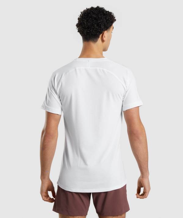 Panske Tricka Gymshark Studio Amplify Biele | XD6178429
